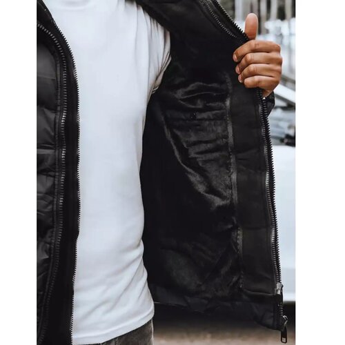 DStreet Black men&amp;#039;s quilted winter jacket TX4193 Slike