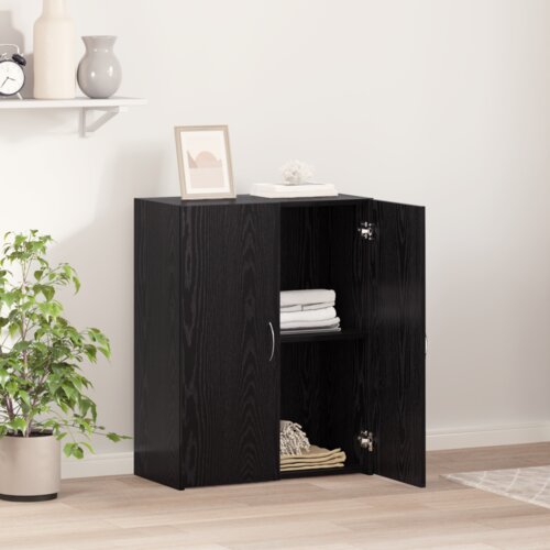 VidaXL Uredski Ormar Crni Hrast 60x32x77.5 cm Konstruirano Drvo Slike