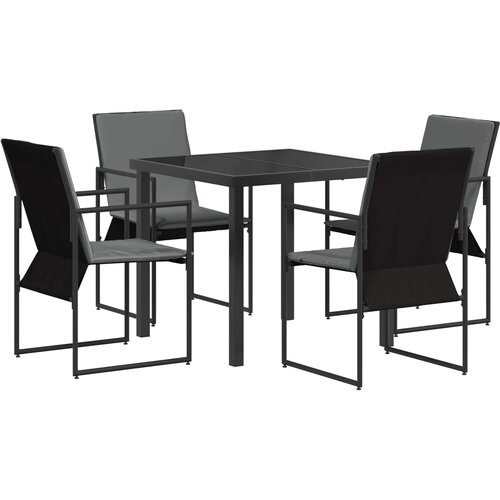 vidaXL Komplet za jedilnico v vrtu 5 pcs Črna in anthracit, (5000294418) Cene
