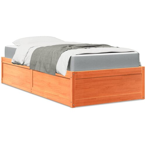 vidaXL Krevet s madracem voštano smeđi 90x200 cm od masivne borovine Cijene