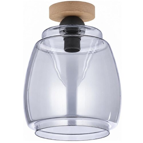 Brilagi LED Stropno svetlo R GLASS 1xE27/60W/230V &amp;Oslash; 26 cm hrast/zadimljeno sivo Slike