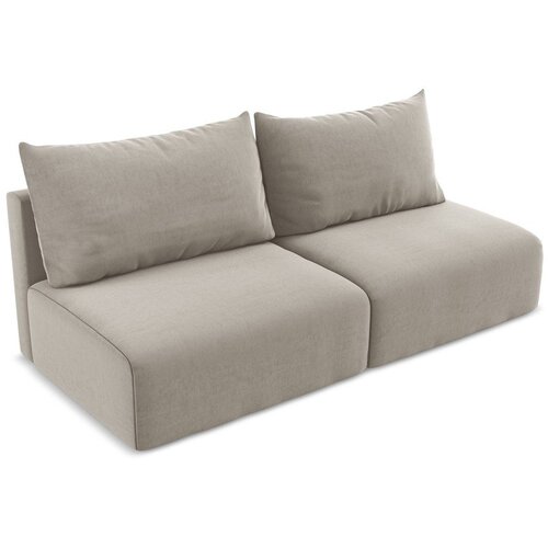 Makamii Smeđe-siva bar&amp;scaron;unasti sklopiva/s prostorom za odlaganje sofa 216 cm Kalena &amp;ndash; Slike