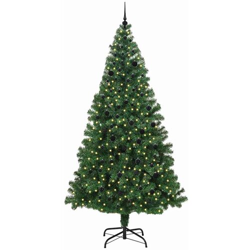  Umjetno božićno drvce Zelena 240 cm PVC i Čelik i Plastika 125 x 125 x 240 cm Slike