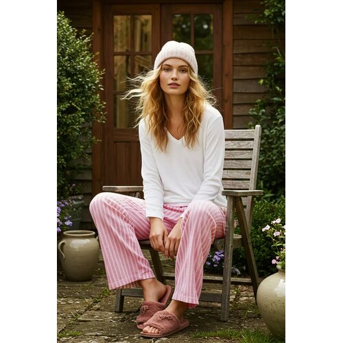 TRENDYOLMILLA Ženski set pidžame Thmaw24Pt00031, Roze Cene