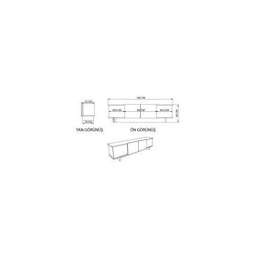 Hanah home tv polica diana travertine walnut Slike