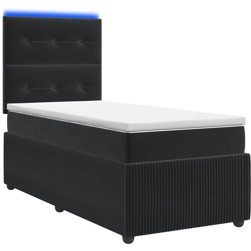  LED okvir za krevet s madracem Crna 90 x 200 cm Bar&amp;scaron;un Slike