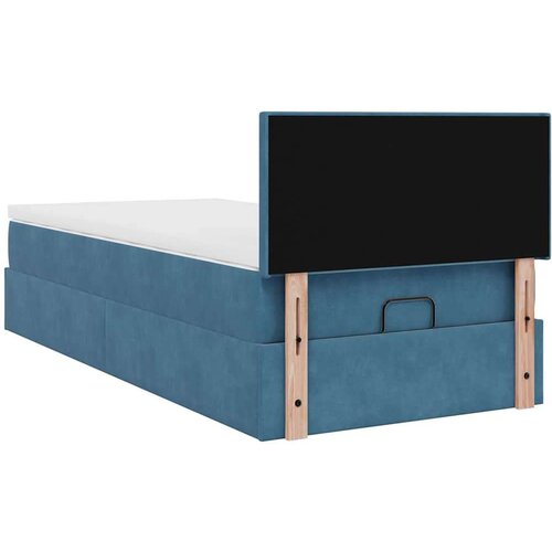 VidaXL okvir kreveta s madraca tamnoplavi 80x200cm bar&amp;scaron;unasti Slike