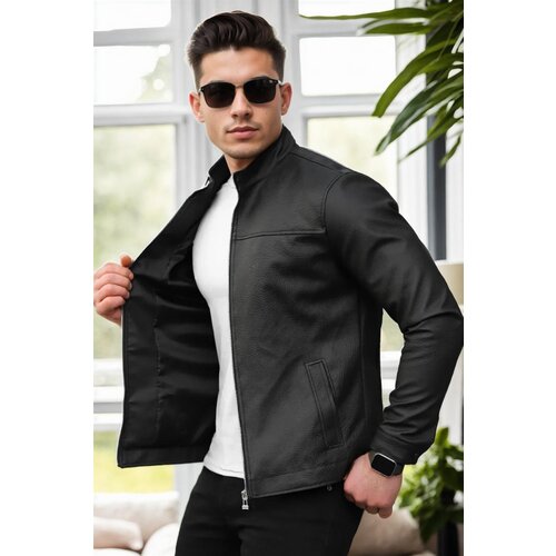 Dewberry 13250 PU Mens Jacket-BLACK Slike