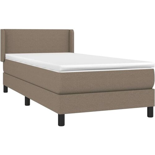 VidaXL Krevet s oprugama i madracem smeđesivi 80x200 cm od tkanine Slike