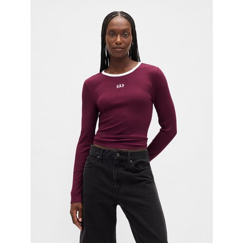 GAP Ribbed T-Shirt with Logo - Women's Cene