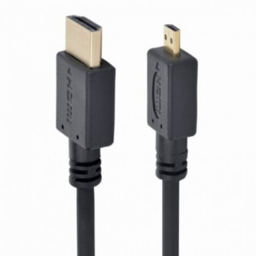 Gembird HDMI male to micro D-male black cable with gold-plated connectors, 1.8 m CC-HDMID-6 Slike