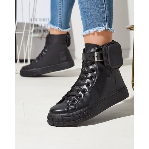 Resti Black women's sport shoes with pouch Efiffe- Footwear Cene
