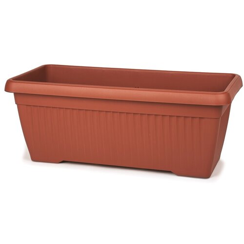 Plana plastična žardinjera Mediteran (Vanjska dimenzija (D x &amp;Scaron; x V): 80 x 37,5 x 30,5 cm, Plastika, Terakota) Slike