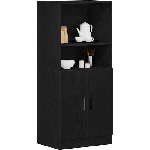 vidaXL Kuhinjski ormarić crni 57x41,5x131,5 cm od konstruiranog drva Cijene