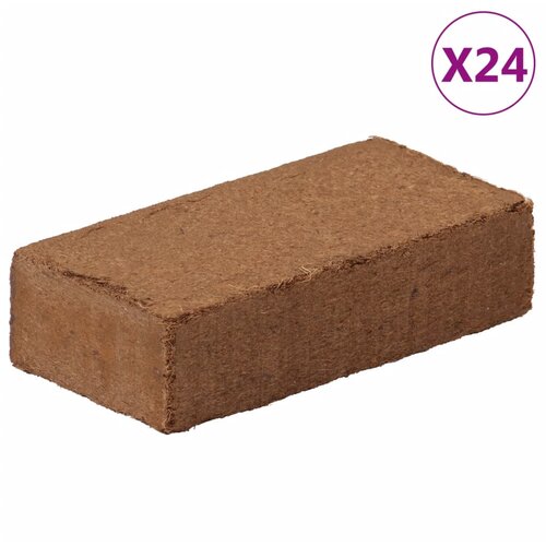 VidaXL Blokovi od kokosovih vlakana 24 kom 650 g svaki 15,6 kg ukupno Slike