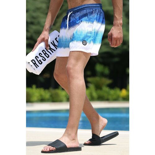 Madmext Swim Shorts - Dark blue - Color block Cene