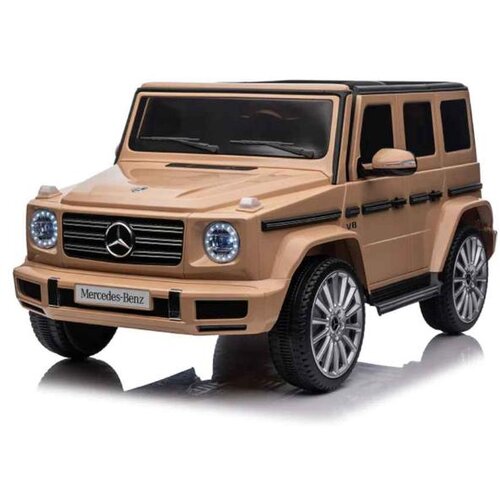  Dečiji auto 4x4 mercedes benz G500 na akumulator sa mekim gumama i kožnim sedištem, model 289 - bež Cene