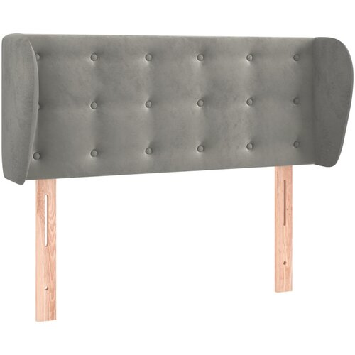 Maison Chic Vzglavna omarica - Nočna omarica - Posteljna omarica z u&amp;scaron;esi svetlo sivo 83x23x78/88 cm žamet, (21708413) Slike