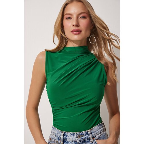 Blouse - Green - Slim fit Slike