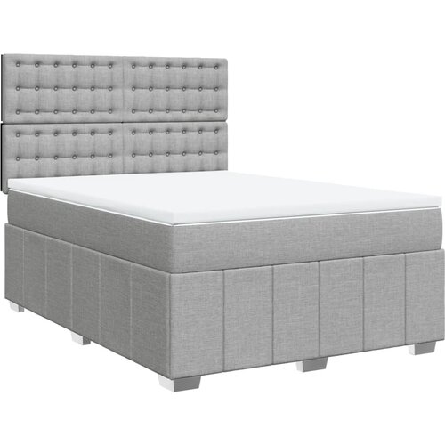 Maison Chic Box spring postelja - Vzmetna postelja z vzmetnico svetlo siva 140x200 cm blago SL11414, (21900350) Cene