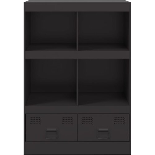  Visoka komoda crna 67 x 39 x 95 cm čelična Slike