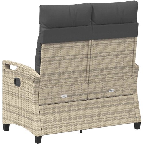  Vrtna klupa s jastukom 105 x 60 x 112 cm čelik Slike