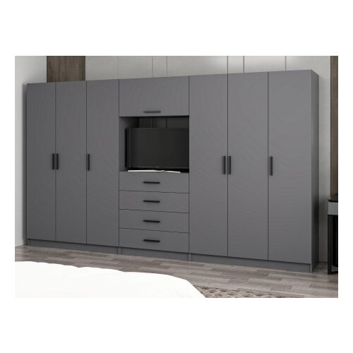 Hanah home Ormar Minar Kale-7830, 360x210x52 cm, Antracit Slike