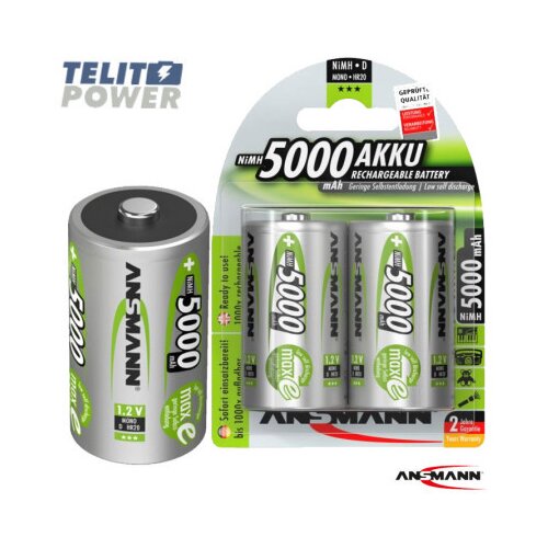 Ansmann punjiva NiMH 1.2V 5000mAh D / HR20 Tip 5000 ( cena po komadu ) ( 4050 ) Slike