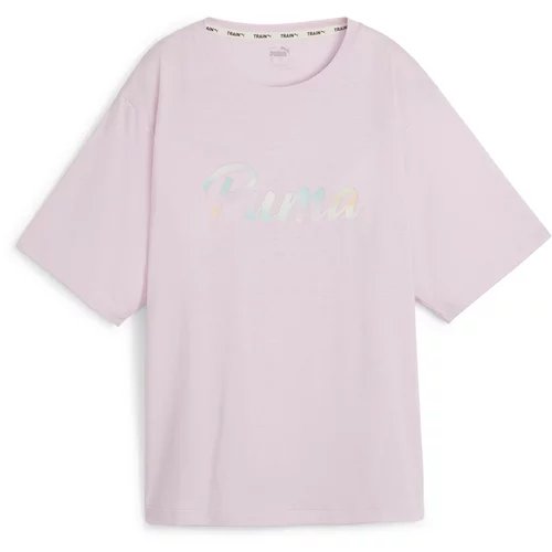 Puma Tehnička sportska majica svijetloplava / narančasta / pastelno roza / bijela