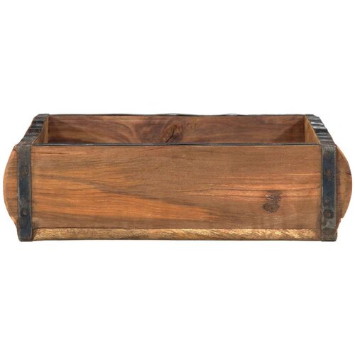  Pladnjevi 4 kom 31x29x10 cm Čvrsto drvo od recikliranih materijala Slike