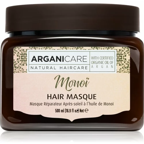 Arganicare Monoi Hair Masque regeneracijska maska za lase po sončenju 500 ml