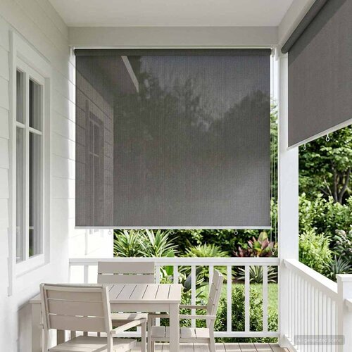  Vanjska roleta 90% blokada UV zraka Svjetlosiva 220 x 140 cm Slike