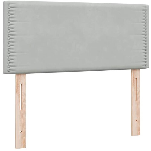 Box Spring krevet s madracem svijetlo sivi 80x220 cm samt Slike