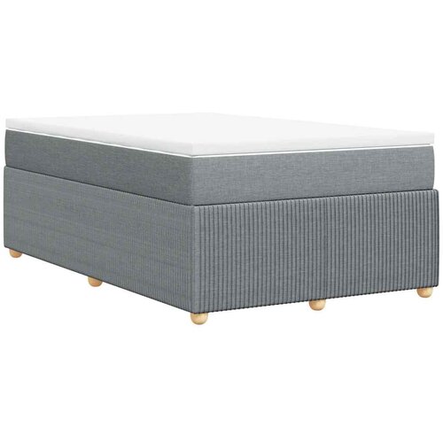  Krevet s oprugama i madracem svjetlosivi 120x190 cm od tkanine Slike