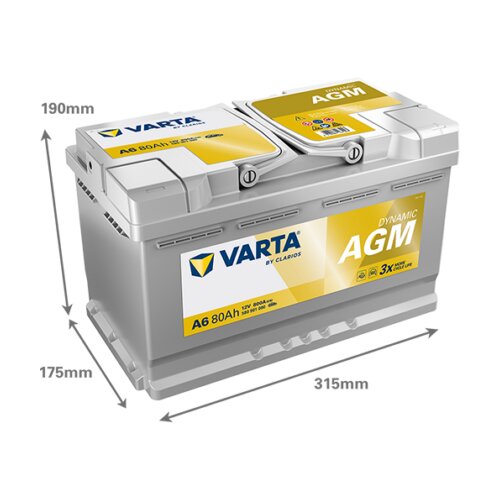 Akumulator VARTA Silver Dynamic AGM 12V 80Ah 800A (A6) Cijene