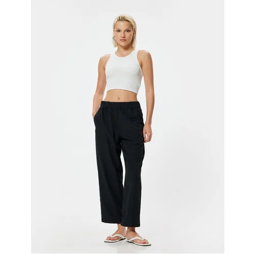 Koton Wide Leg Trousers Standard Waist with Pockets