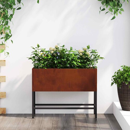  Povi&scaron;eni Vrtni Planter Rđa 60 x 26 x 45 cm Cijene