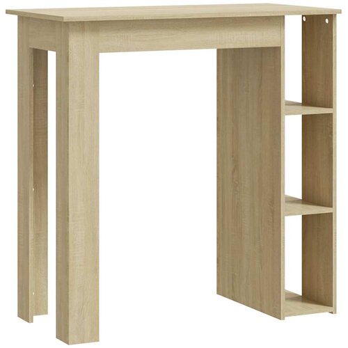  Barski stol s policom boja hrasta 102 x 50 x 103,5 cm drveni Slike