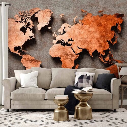 Foto tapeta - Copper Map 450x315 Premium Cene