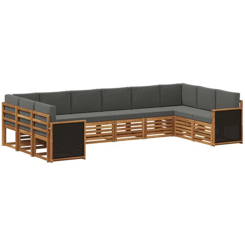vidaXL Kotna sedežna garnitura z blazino 7 pcs Naravna in antracitna, (5000283728) Cene