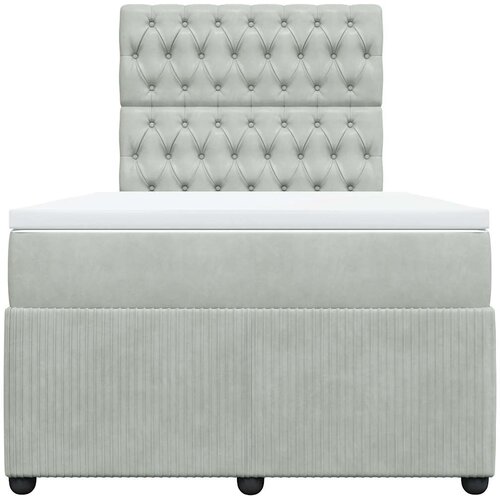 Box spring krevet s madracem svjetlosivi 120x200 cm bar&amp;scaron;unasti Slike