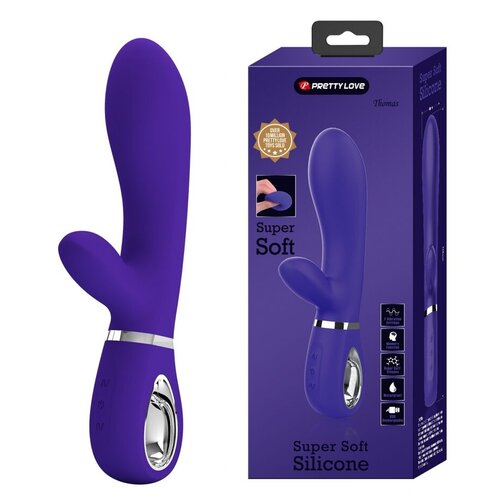  Vibrator Thomas, Silikonski, 20cm, Ljubičasti Slike