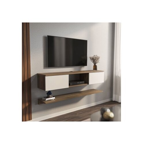 Hanah home tv polica elia walnut white Cene