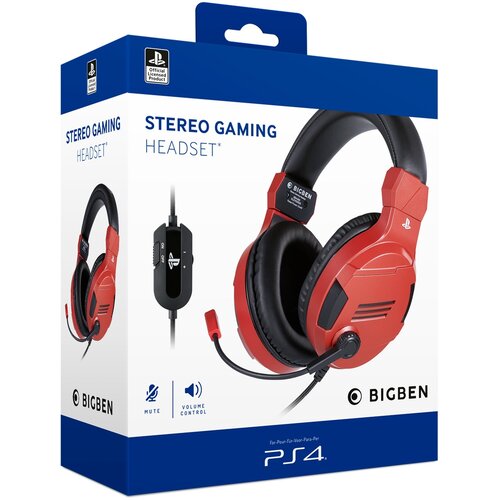 Bigben gaming žične slu&scaron;alke v3 rdeče barve PS4 & PS5 Cene