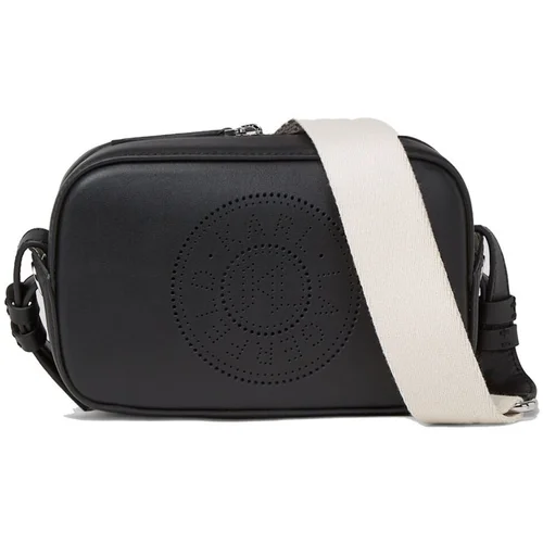 Karl Lagerfeld Torbe CIRLCE CAMERA BAG PERFORAT Črna