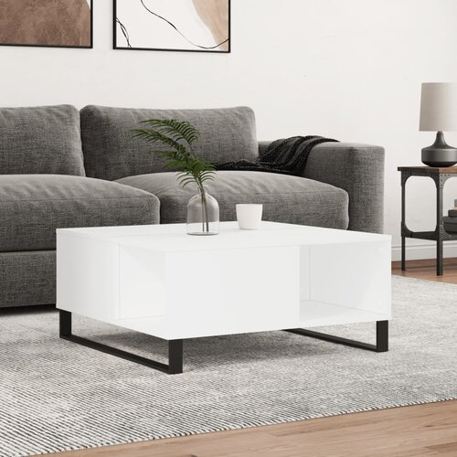  Stolić za kavu bijeli 80 x 80 x 36,5 cm od konstruiranog drva Cijene