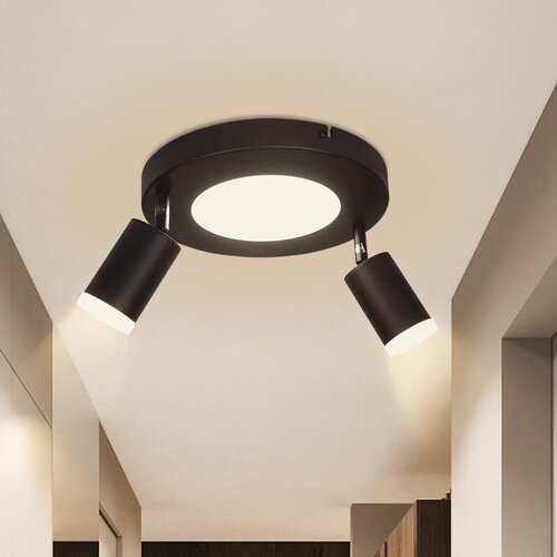 Nettlife Stropna svetilka 2 žarnici črna 3000K zaščita za oči enostavna namestitev nastavljiva GU10, (22116986) Cene