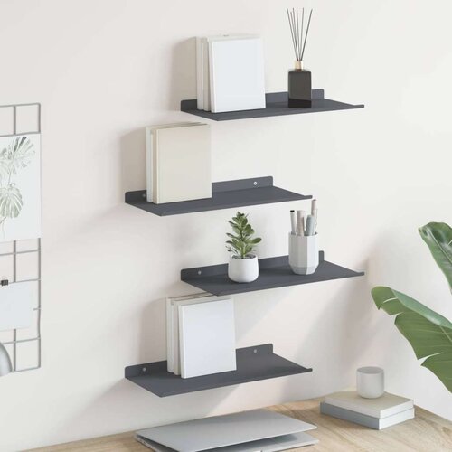  Polica na zidu s policom Zidne 4 pcs Antracit 40 x 18 x 2 5 cm - Antracit 40 x 18 cm 4 Cijene