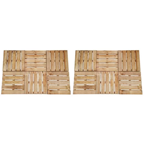  Talne plošče 12 kosov 50x50 cm lesene rjave