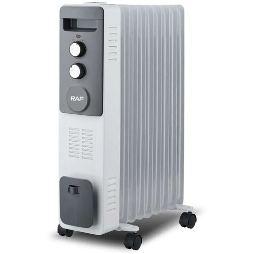 RAF R.0938 uljni radijator 9 sa ventilatorom 9 rebara belo/sivi 2400W Slike